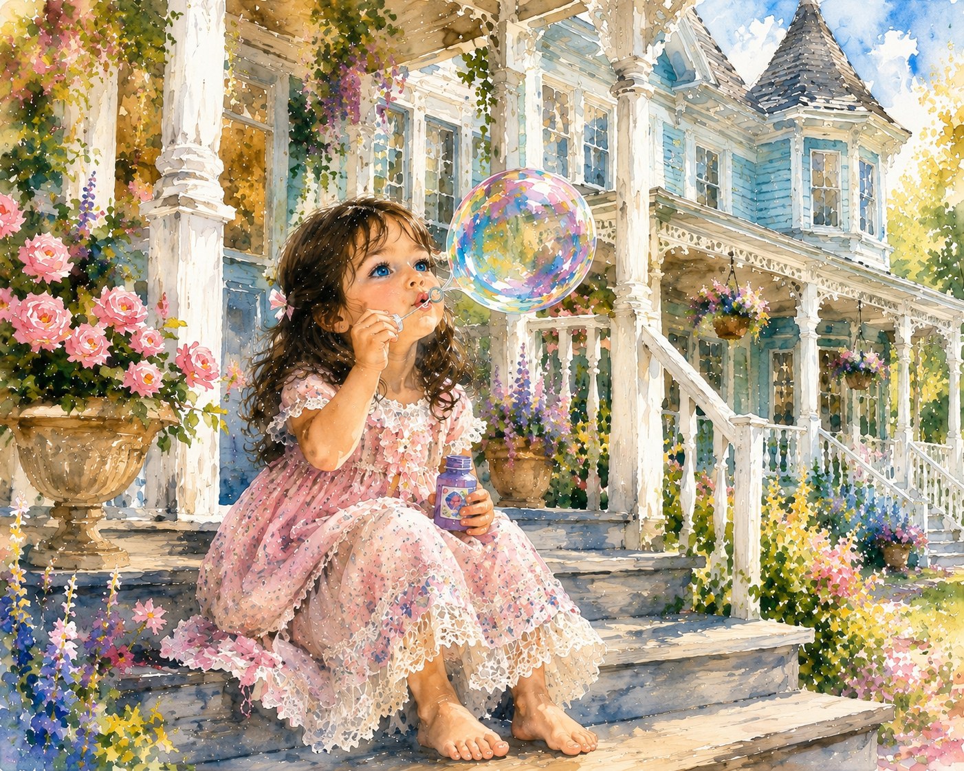 Example commissioned cottage scene