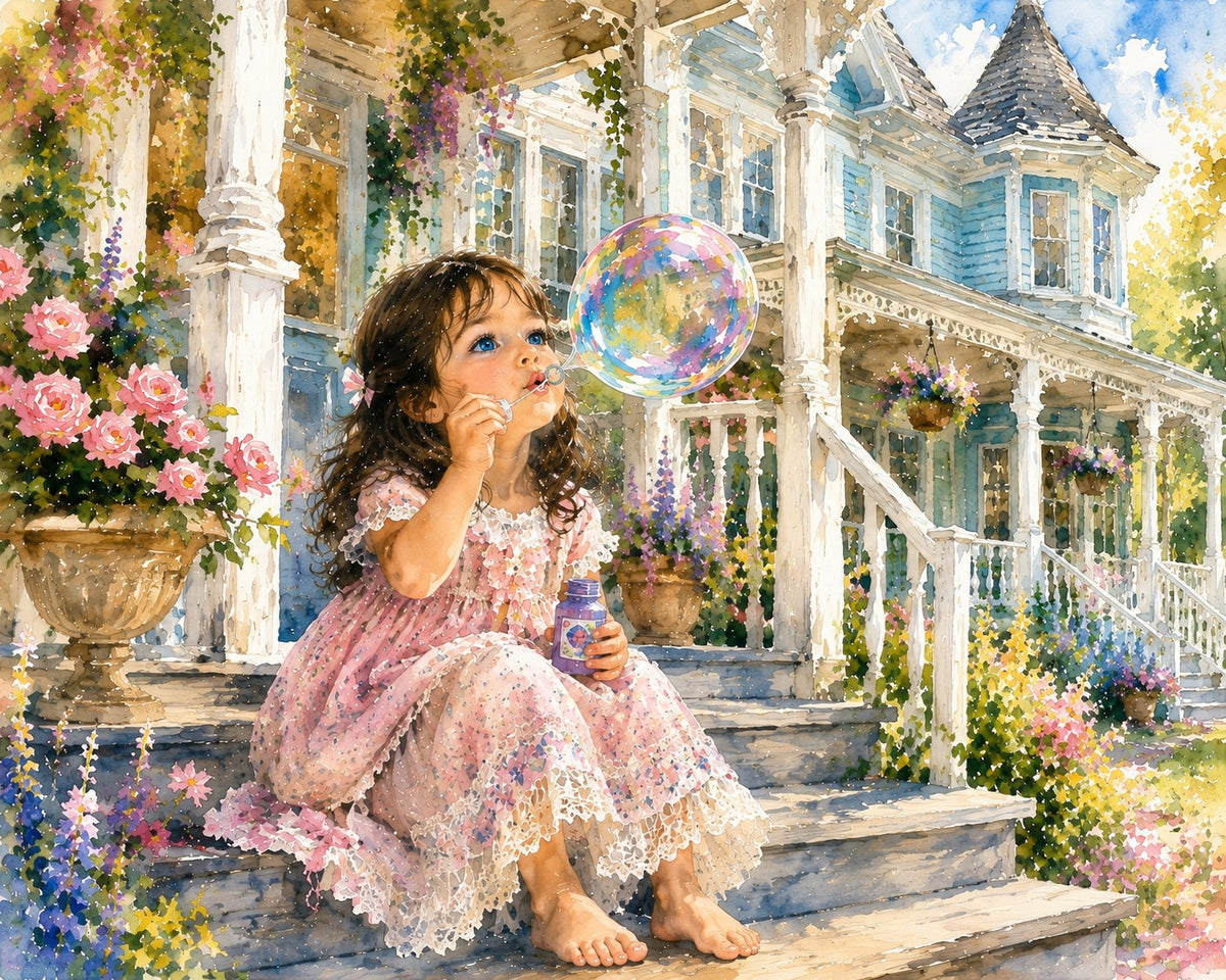 Sunday Bubbles on the Porch