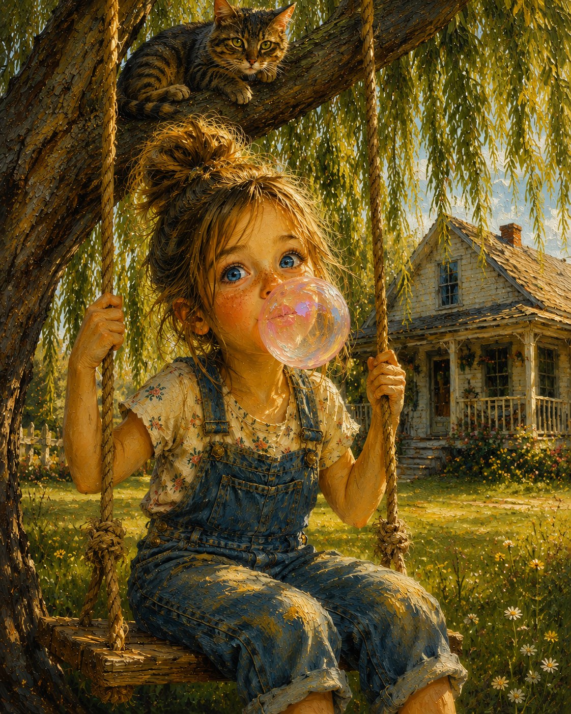 Bubblegum on the Old Swing