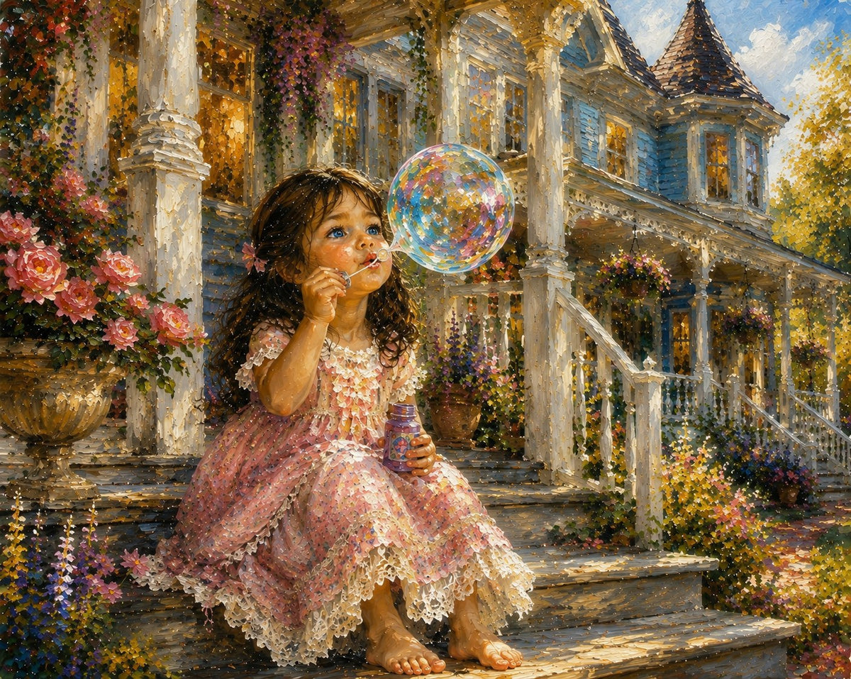 Evening Bubbles at Grandmother's House