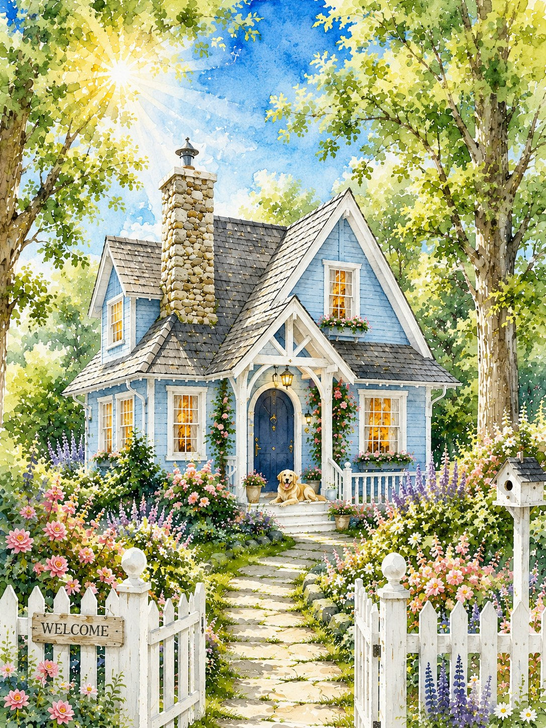Example commissioned cottage scene