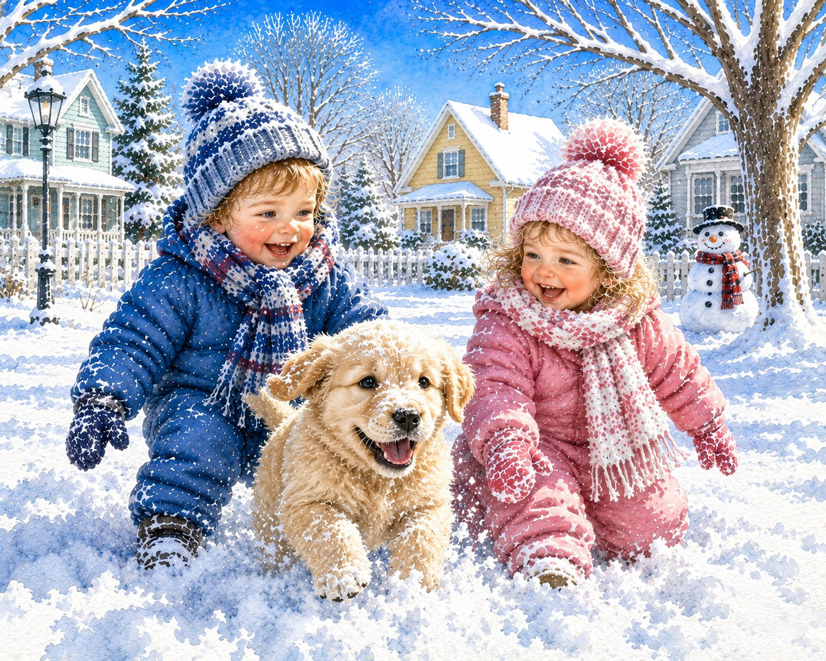 First Snow Puppy Joy