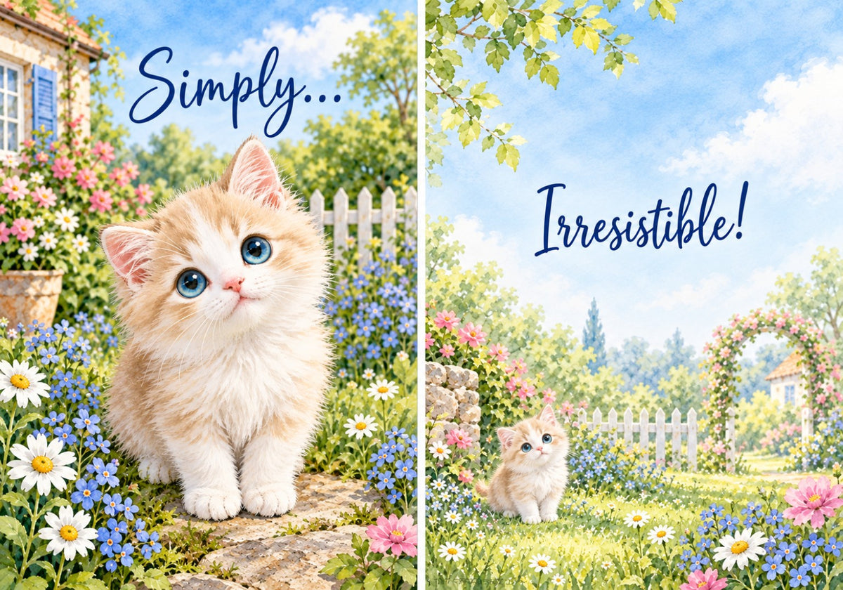 Simply… Irresistible! Kitten Greeting Card